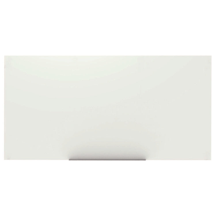 Magnetic Wall-Mounted Glass Board, 96" x 48", White Surface, Frameless