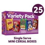 Cereal Assortment Pack, Assorted Flavors, Single Serve Box, 25/Carton