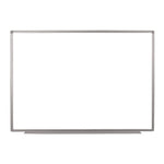 Wall-Mounted Magnetic Whiteboard, 48" x 36", White Surface, Silver Aluminum Frame