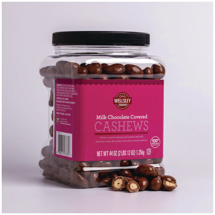 Milk Chocolate Covered Cashews, 44 oz Jar