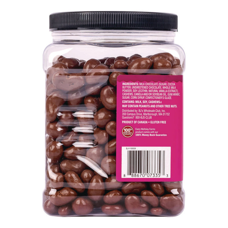 Milk Chocolate Covered Cashews, 44 oz Jar