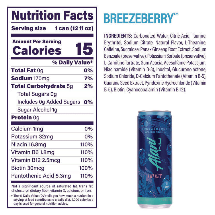 Energy Sweet Splash Variety Pack, Assorted Flavors, 12 oz Can, 18/Carton