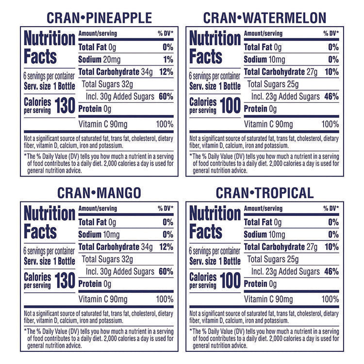 Tropical Variety Pack, Assorted Flavors, 10 oz Bottle, 24/Carton