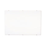 Magnetic Wall-Mounted Glass Board, 48" x 36", White Surface, Silver Aluminum Frame