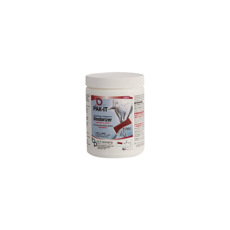 Industrial-Strength Deodorizer, Superberry, 0.35 oz Packets, 20 Packets/Jar, 12 Jars/Carton