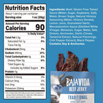 Beef Jerky Traditional Snack Pack, Original, 1 oz Packet, 12/Carton