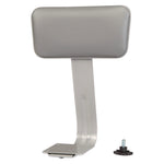 6500 Series Height Adj Heavy Duty Vinyl Swivel Stool with Backrest, Supports Up to 500 lb, 24" to 30" Seat Height, Gray