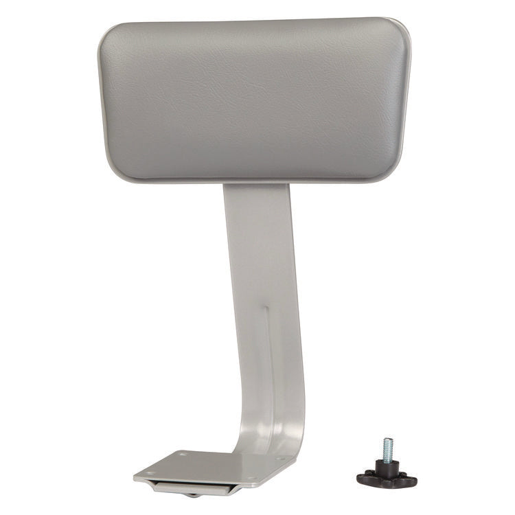 6500 Series Height Adj Heavy Duty Vinyl Swivel Stool with Backrest, Supports Up to 500 lb, 24" to 30" Seat Height, Gray