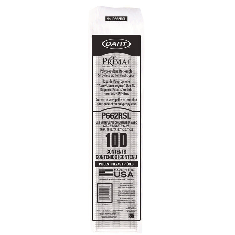 Prima Strawless Plastic Lids, Fits 9 oz to 20 oz Cold Cups, Clear, 1,000/Carton