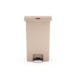 Streamline Resin Step-On Container, Front Step Style, 18 gal, Polyethylene, Beige