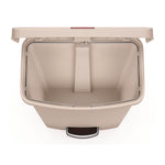 Streamline Resin Step-On Container, Front Step Style, 18 gal, Polyethylene, Beige