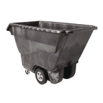 1 cu yd Structural Foam Tilt Truck, Standard Duty, 1,250 lb Capacity, Black