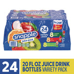 Juice Drink Variety Pack, Snapple Apple, Fruit Punch, Kiwi Strawberry, 20 oz Bottle, 24/Carton