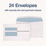 6-Part W-2 Tax Form Kit with Security Envelopes and Tax Forms Helper, 2024, 8.5 x 5.5, 2 Forms/Sheet, 24 Forms Total