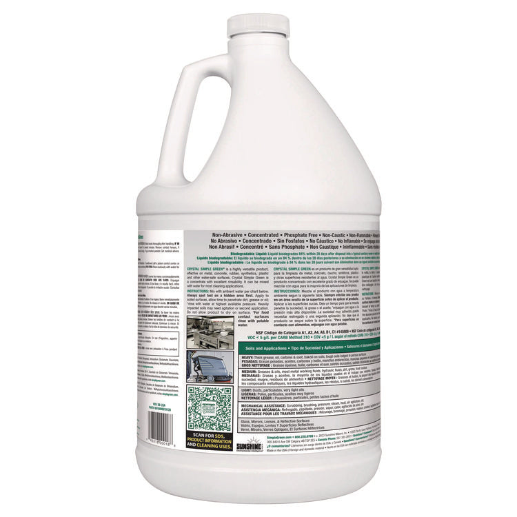 Crystal Industrial Cleaner/degreaser, 1 Gal Bottle, 6/carton