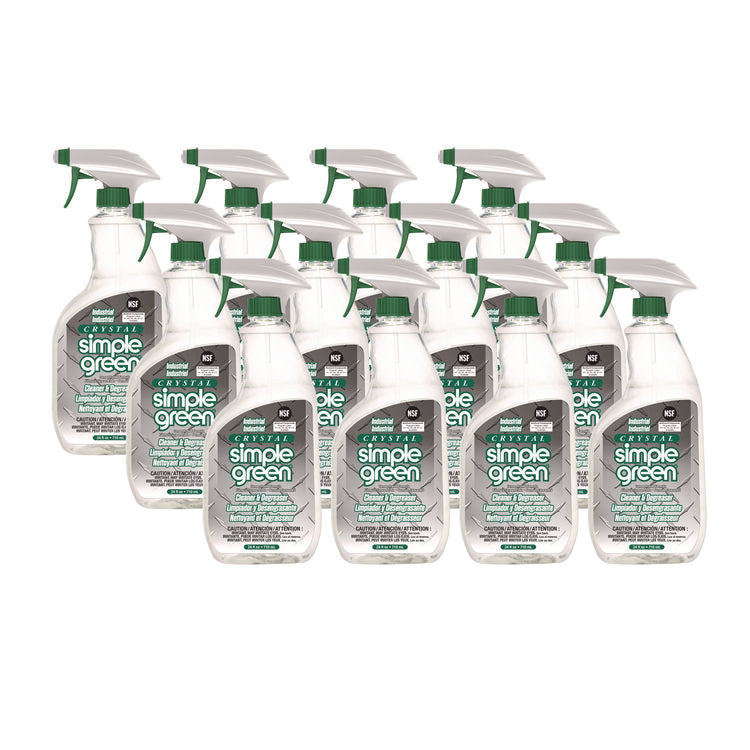 Crystal Industrial Cleaner/degreaser, 24 Oz Spray Bottle, 12/carton