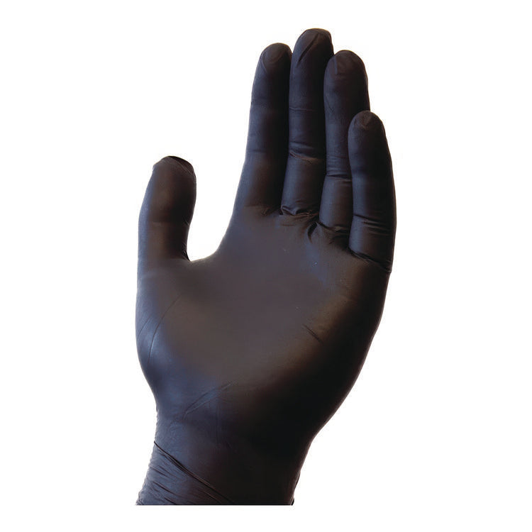 ProGuard Powder Free Nitrile Gloves, Powder-Free, X-Large, 3.5 mil Thick, 9.65" Long, Black, 100/Box, 10 Boxes/Carton