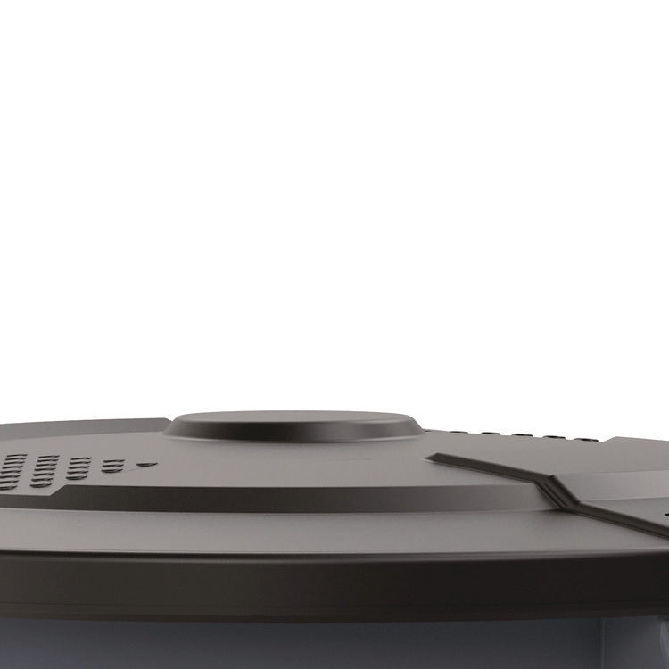 55-Gallon Utility Trash Can Lid, 28.25 x 26.75 x 3, Black