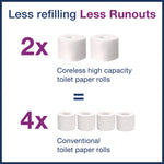 Advanced Coreless High Capacity Bath Tissue, 2-Ply, White, 1,000 Sheets/Roll, 12 Rolls/Carton