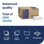 Xpress Compressed Multifold Hand Towels, 1-Ply, 8.3 x 9.25, White, 250/Pack, 12 Packs/Carton