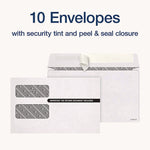 4-Part 1099-MISC Tax Form Kit with Security Envelopes and Tax Forms Helper, 2024, 8 x 5, 2 Forms/Sheet, 10 Forms Total