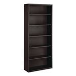 Six-Shelf Metal Bookcase, 34.5" x 13" x 82", Charcoal