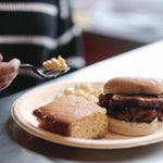 Compostable Molded Fiber Dinnerware, ProPlanet Seal, Plate, 10.2" dia, Natural, 500/Carton