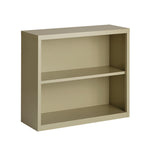 Two-Shelf Metal Bookcase, 34.3" x 13" x 30", Putty