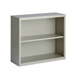 Two-Shelf Metal Bookcase, 34.3" x 13" x 30", Light Gray