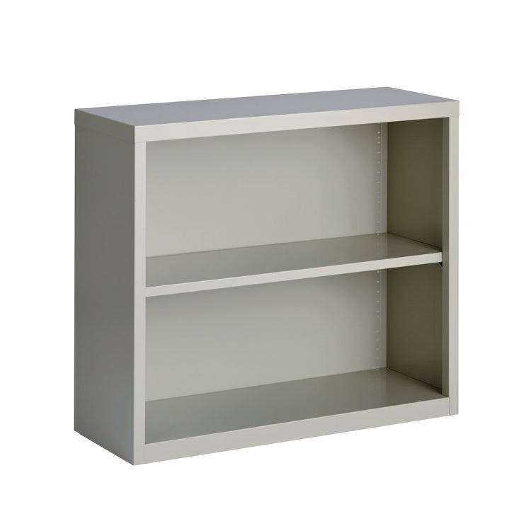 Two-Shelf Metal Bookcase, 34.3" x 13" x 30", Light Gray