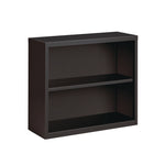 Two-Shelf Metal Bookcase, 34.3" x 13" x 30", Charcoal