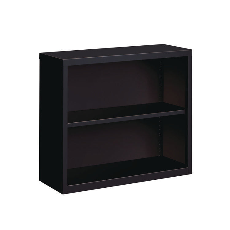 Two-Shelf Metal Bookcase, 34.3" x 13" x 30", Black