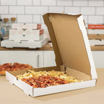 Corrugated Paper Boxes, 16 x 16 x 1.97, White/Brown, 50/Carton