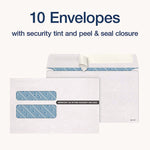 6-Part W-2 Tax Form Kit with Security Envelopes and Tax Forms Helper, 2024, 8 x 5.5, 2 Forms/Sheet, 10 Forms Total