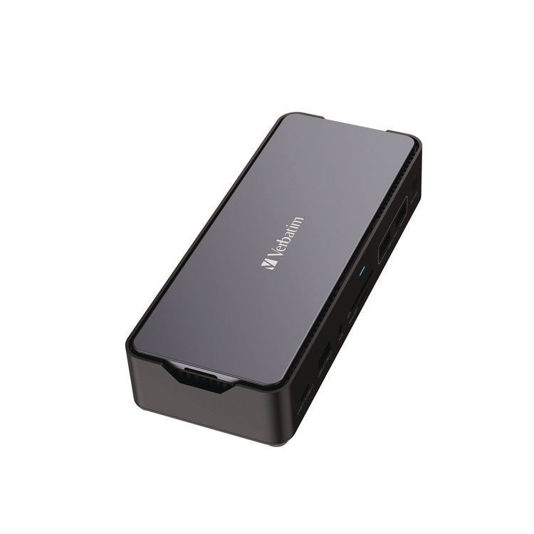 USB-C Pro Docking Station 15-in-1 SSD Enclosure, Audio/DisplayPort/HDMI/Micro SD/NVMe/RJ45/SD/USB-A/USB-C/SATA, Gray