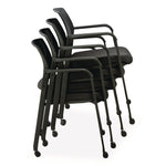 Alera Elgar Fabric Guest Chair, 24.41 x 22.64 x 31.73, Black Seat, Black Back, Black Base