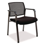 Alera Elgar Fabric Guest Chair, 24.41 x 22.64 x 31.73, Black Seat, Black Back, Black Base