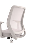 Alera Wessex Ergonomic Fabric Mesh Swivel Task Chair, Supports 275 lb, 17.09 to 20.83 Seat Height, Gray Seat/Back, White Base