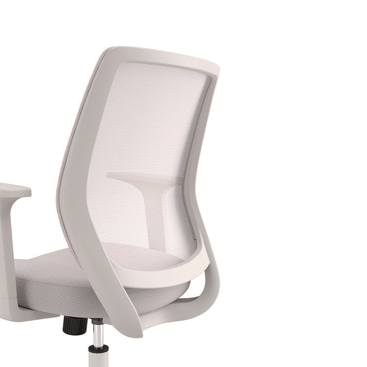 Alera Wessex Ergonomic Fabric Mesh Swivel Task Chair, Supports 275 lb, 17.09 to 20.83 Seat Height, Gray Seat/Back, White Base