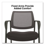 Alera Wessex Mesh Fabric Guest Chair, 24.41 x 23.62 x 35.04, Black Seat, Black Back, Black Base