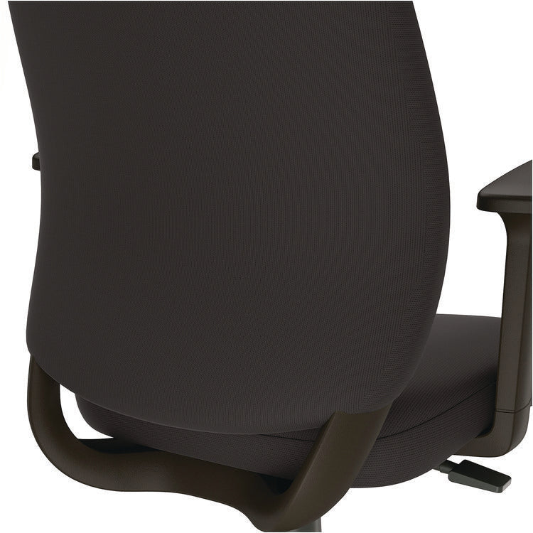 Alera Wessex Drafting Stool, Fabric, Supports Up to 275 lb, 27.95 to 33.66 Seat Height, Black Seat, Black Back, Black Base