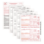 4-Part 1099-INT Tax Forms with Tax Forms Helper, Fiscal Year: 2024, 4-Part Carbonless, 8 x 5.5, 2 Forms/Sheet, 24 Forms Total