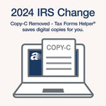 4-Part 1099-MISC Tax Forms with Tax Forms Helper, 2024, Four-Part Carbonless, 8.5 x 5.5, 2 Forms/Sheet, 50 Forms Total