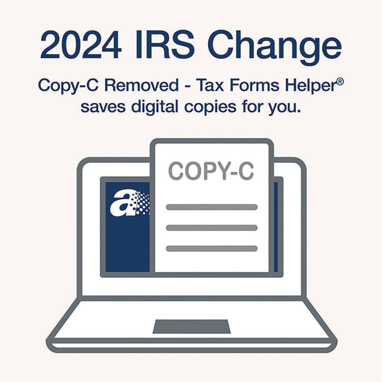 4-Part 1099-NEC Tax Forms with Tax Forms Helper, Fiscal Year: 2024, Carbonless, 8.5 x 3.5, 3 Forms/Sheet, 50 Forms Total