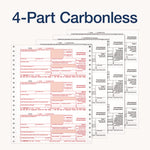 4-Part 1099-NEC Continuous Feed Tax Forms, Fiscal Year: 2024, Four-Part Carbonless, 8.5 x 5.5, 2 Forms/Sheet, 24 Forms Total