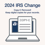 4-Part 1099-NEC Continuous Feed Tax Forms, Fiscal Year: 2024, Four-Part Carbonless, 8.5 x 5.5, 2 Forms/Sheet, 24 Forms Total