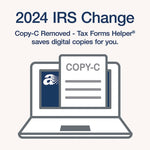4-Part 1099-NEC Tax Form Kit with Security Envelopes and Tax Forms Helper, 2024, 8.5 x 3.5, 3 Forms/Sheet, 24 Forms Total