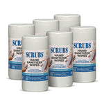 Hand Sanitizer Wipes, 1-Ply, 6 x 8, Unscented, Blue/White, 85/Canisters, 6 Canisters/Carton