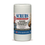 Hand Cleaner Towels, 1-Ply, 10 x 12, Citrus, Blue/White, 30/Canister