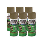 Camouflage Spray Paint, Flat Army Green, 12 oz Aerosol Can, 6/Carton